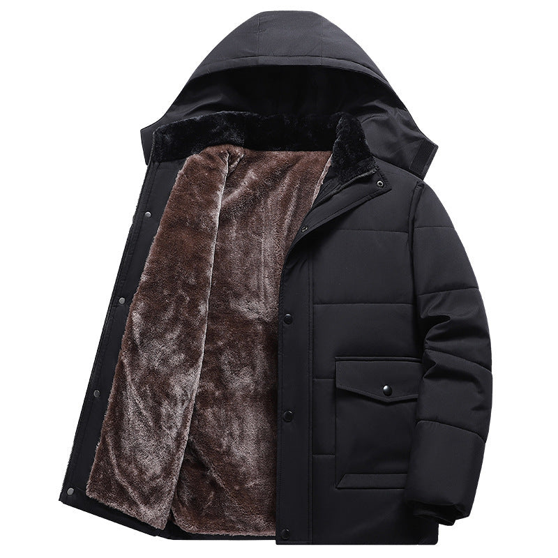 Winter Men's Velvet Padded Thickened Coat