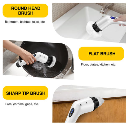 Cordless Electric Brush Multi-Functional Automatic Hand-Held Electric Cleaning Brush